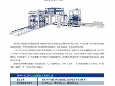特牌机械TPM-SZ1600 全自动收砖线