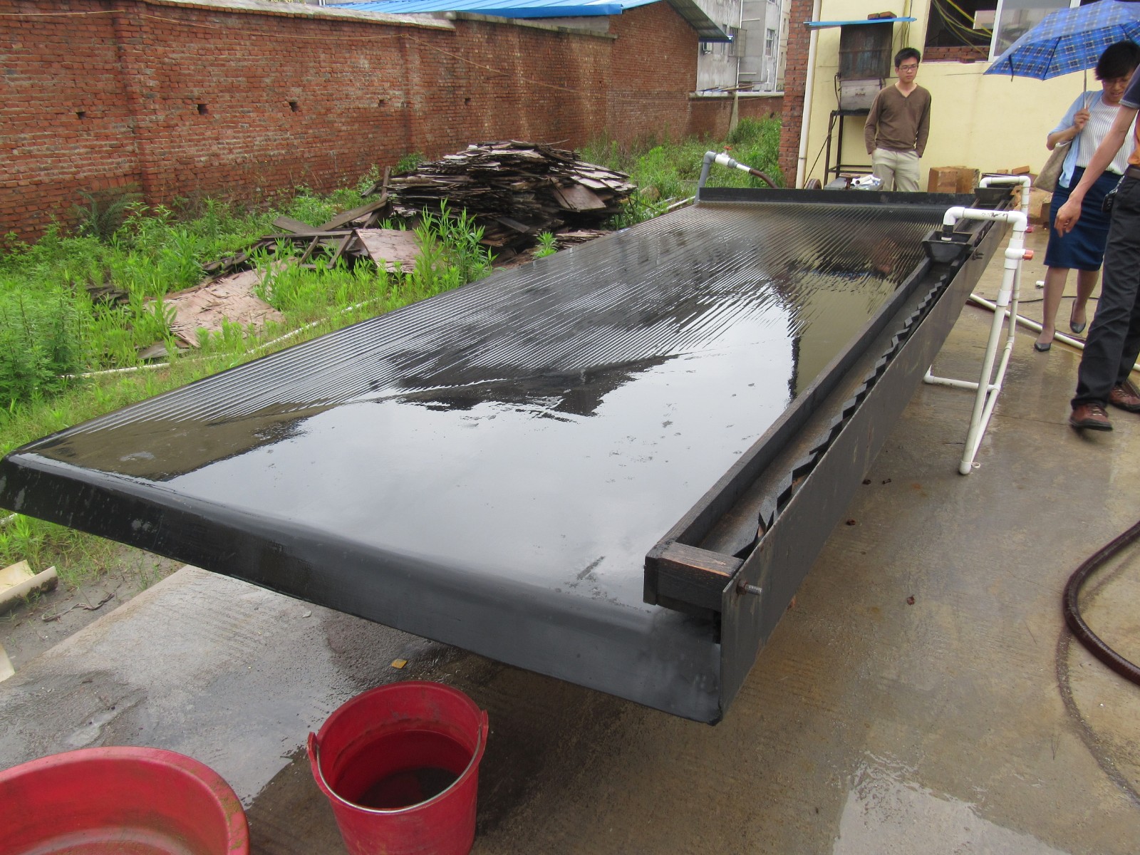 实验室小型1米炉渣沙金分选6S玻璃钢摇床图3