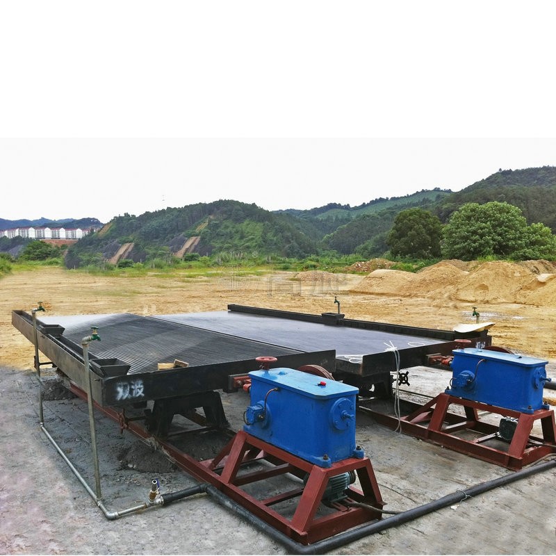 供应铜米水洗床 玻璃钢6S-4500大槽钢金属选矿摇床图3