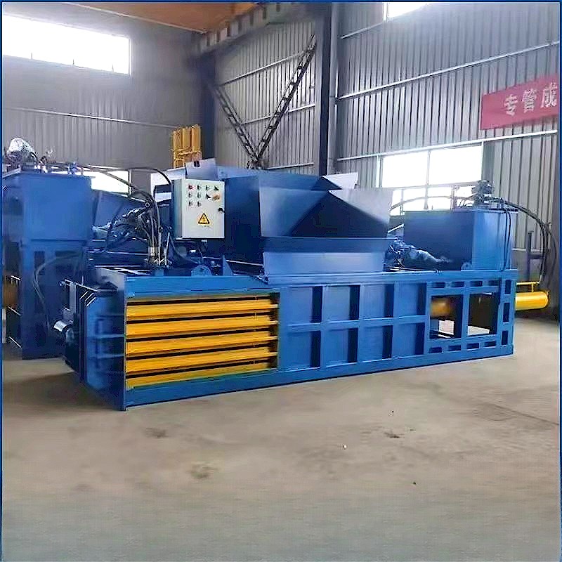 环保设备 100T卧式废品液压打包机 金属液压压缩设备图6