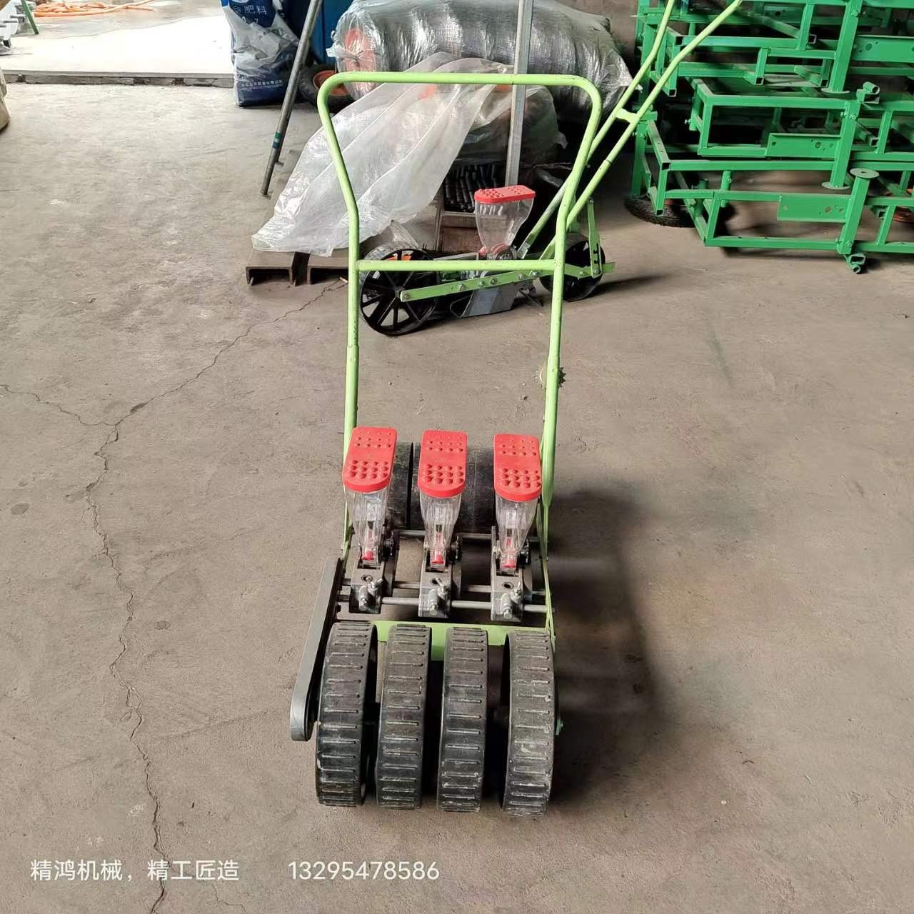 手推式滚轮玉米花生大豆播种机多功能点播精播器种植机施肥一体机图5
