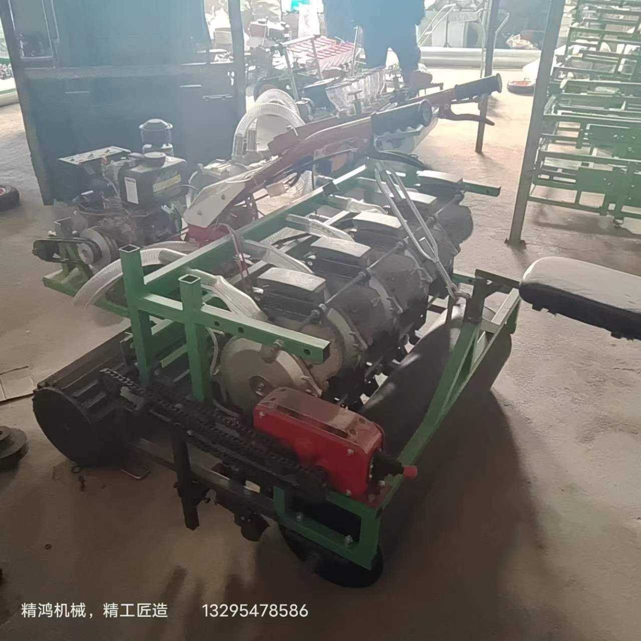 手推式滚轮玉米花生大豆播种机多功能点播精播器种植机施肥一体机图8