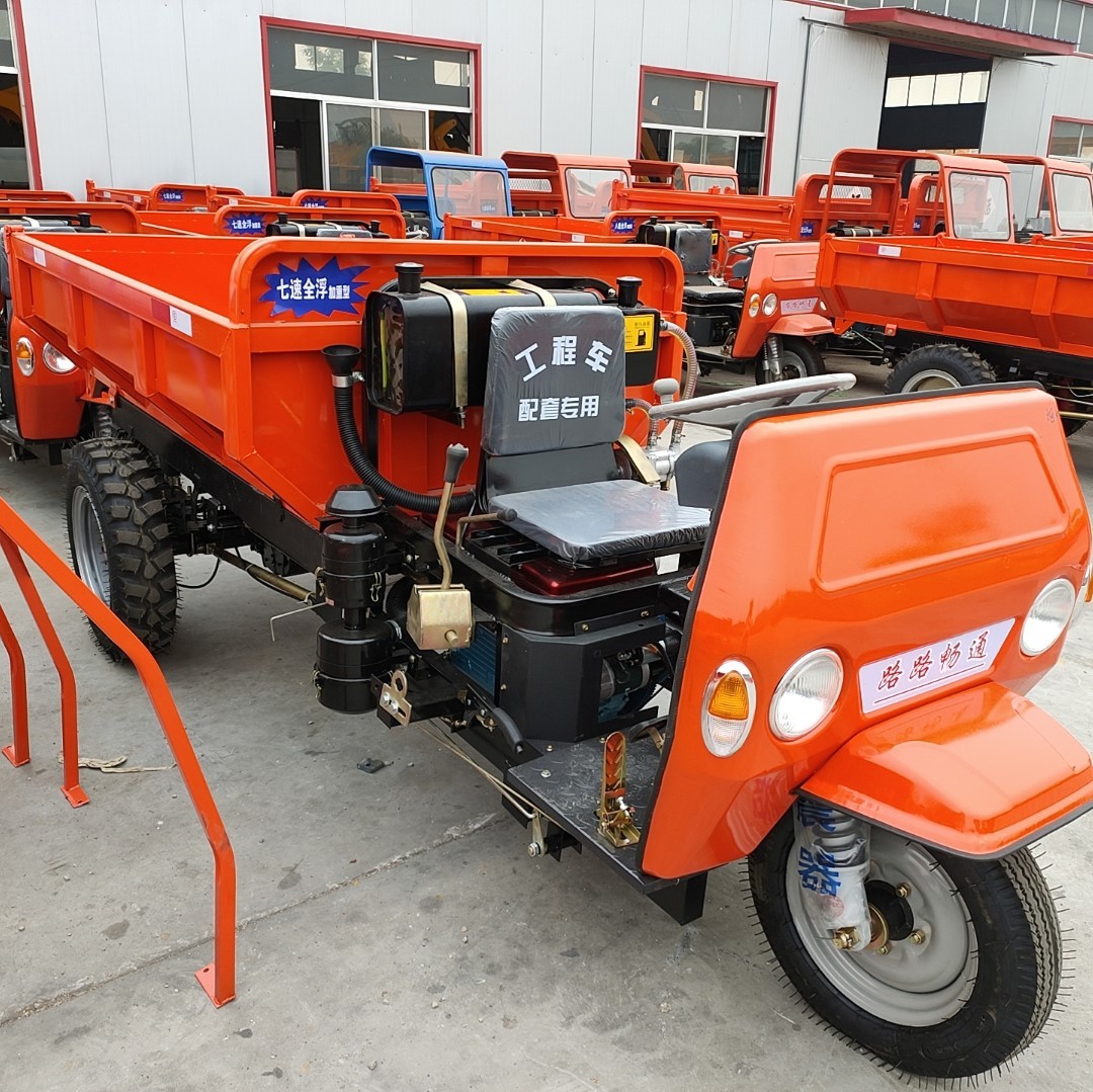 环亚机械工程农用三轮车柴油自卸U型车厢工地建筑工程车图2