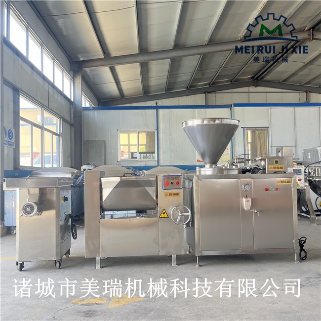 小型红肠加工生产线 蒜蓉肠加工成套设备 火腿肠灌肠打卡机图2