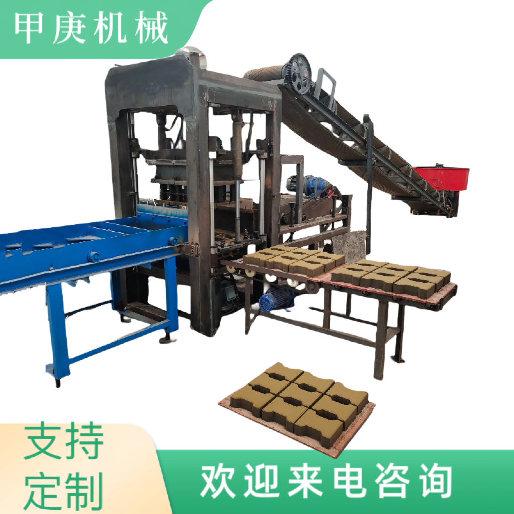 水泥波浪连锁块成型设备港口码头砖机全自动S型联锁块透水砖机图3
