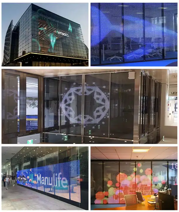 室内柔性LED透明屏橱窗玻璃屏图4